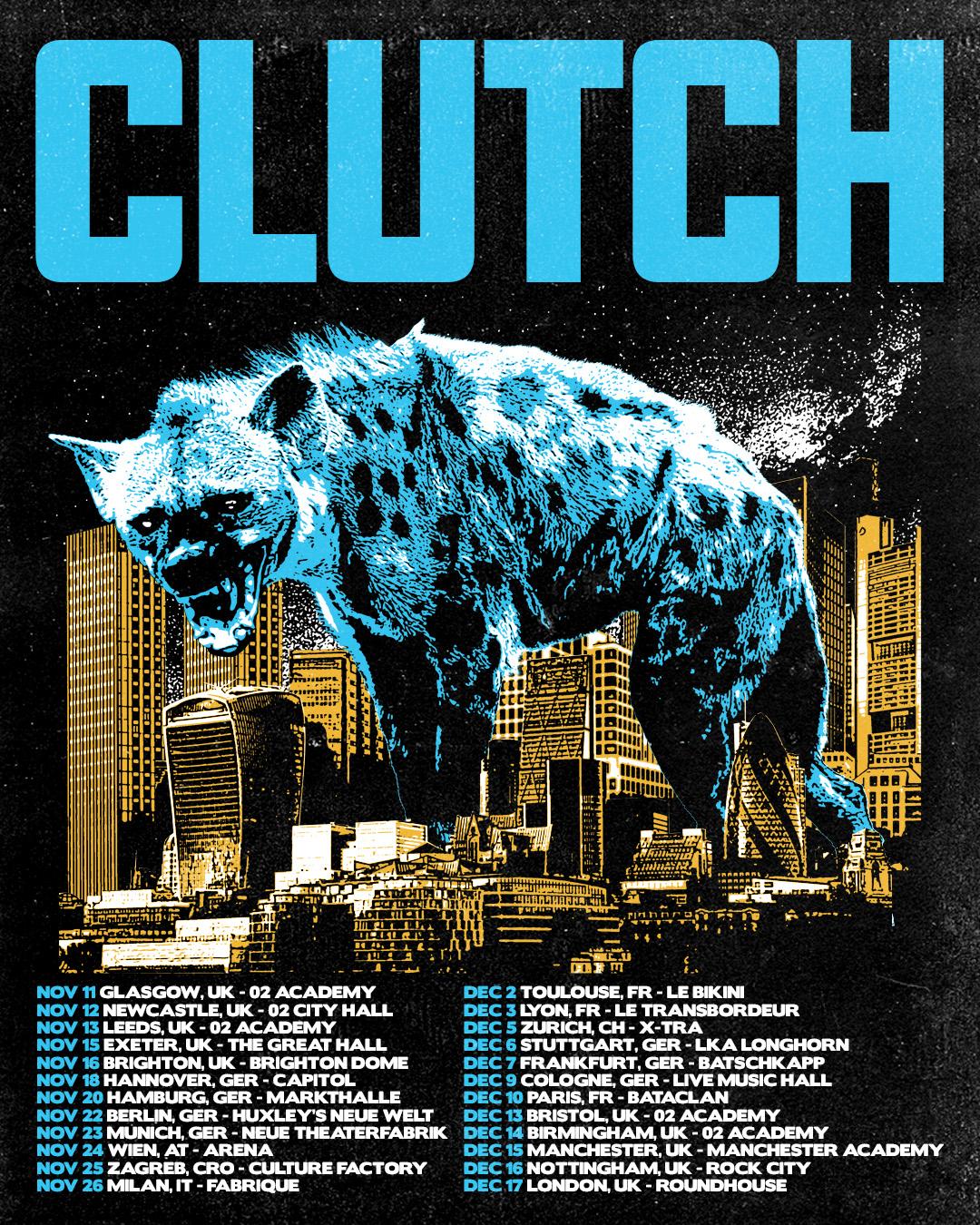 CLUTCH announce UK tour NovDec 2022 Metal Music