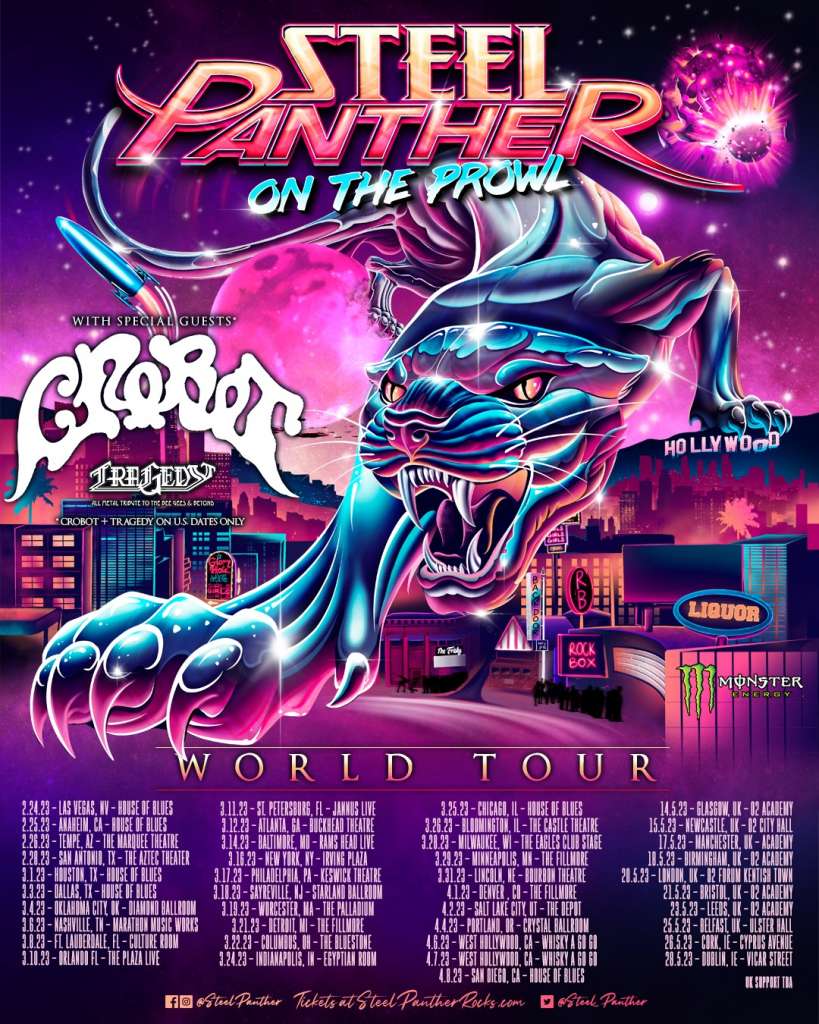 steel panther tour 2023 europe
