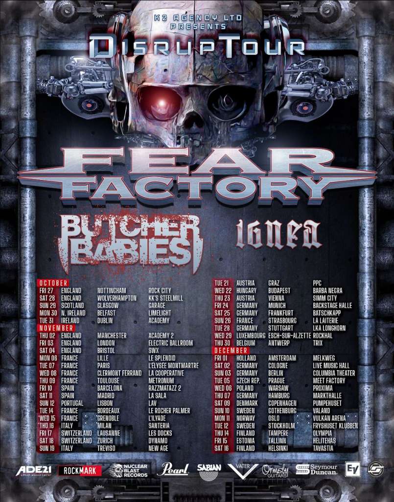fear factory tour 2023 uk