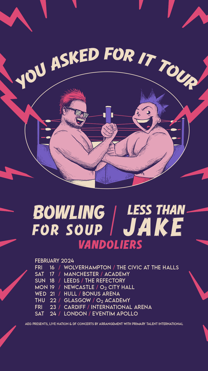 Bowling For Soup Announce Huge February 2024 UK Tour With Less Than
